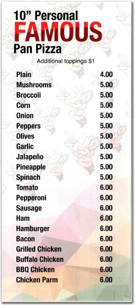 G's Famous Pizza & La Favorita Deli Menu image 3